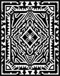 Bold Black And White Geometric Statement Rug