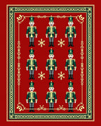 Green Red Soldier Nutcracker Collection Rug