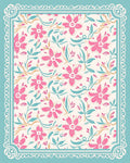 Pink Floral Garden Whimsical Rug