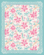 Pink Floral Garden Whimsical Rug