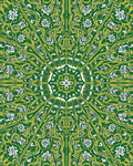 Emerald White Floral Starburst Rug