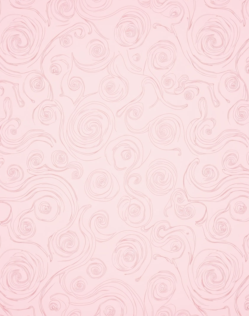 Pink Swirling Roseline Scroll Rug