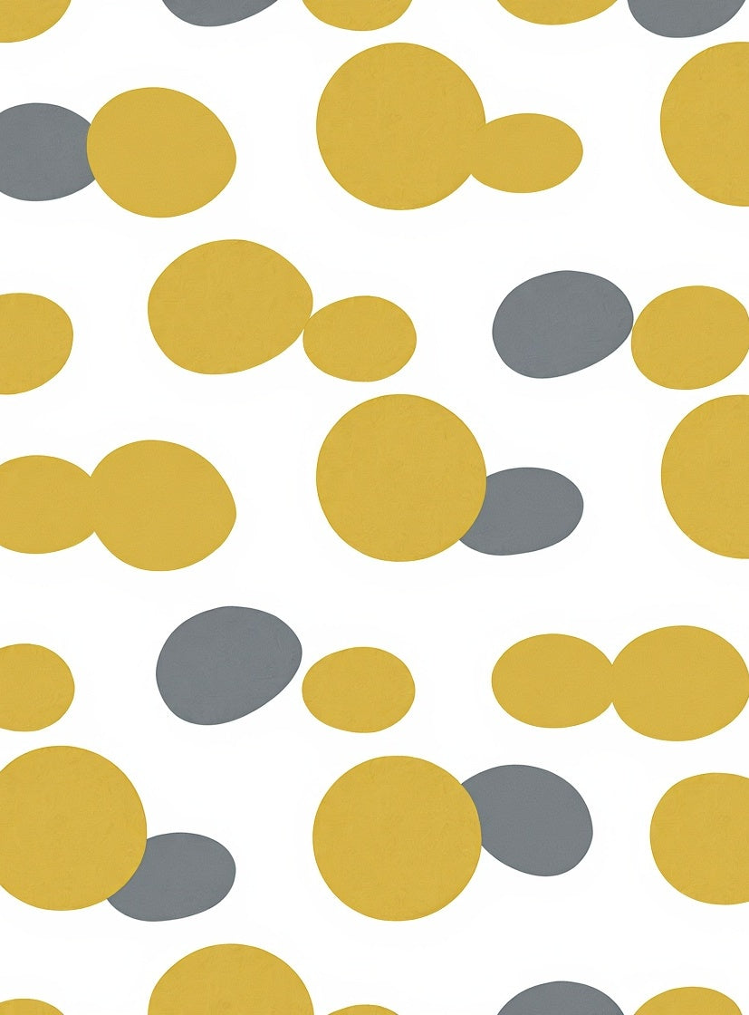 Abstract Ochre Gray Pebble Medley Rug