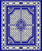 Classic Blue Cream Intricate Medallion Rug