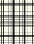 Classic Ivory Black Plaid Lines Rug