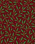 Festive Pine Sprigs Berry Accents Rug