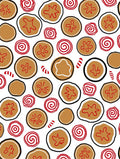 Red White Spiced Cookie Medallion Rug