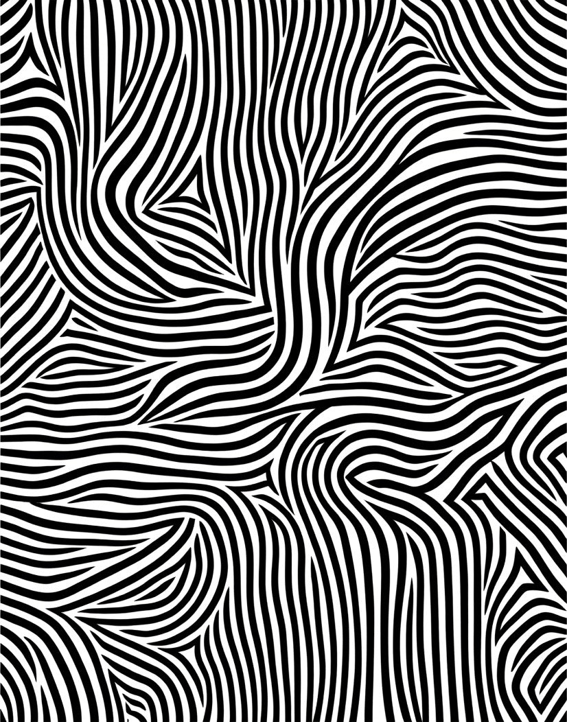 Monochromatic Organic Flowing Stripe Rug