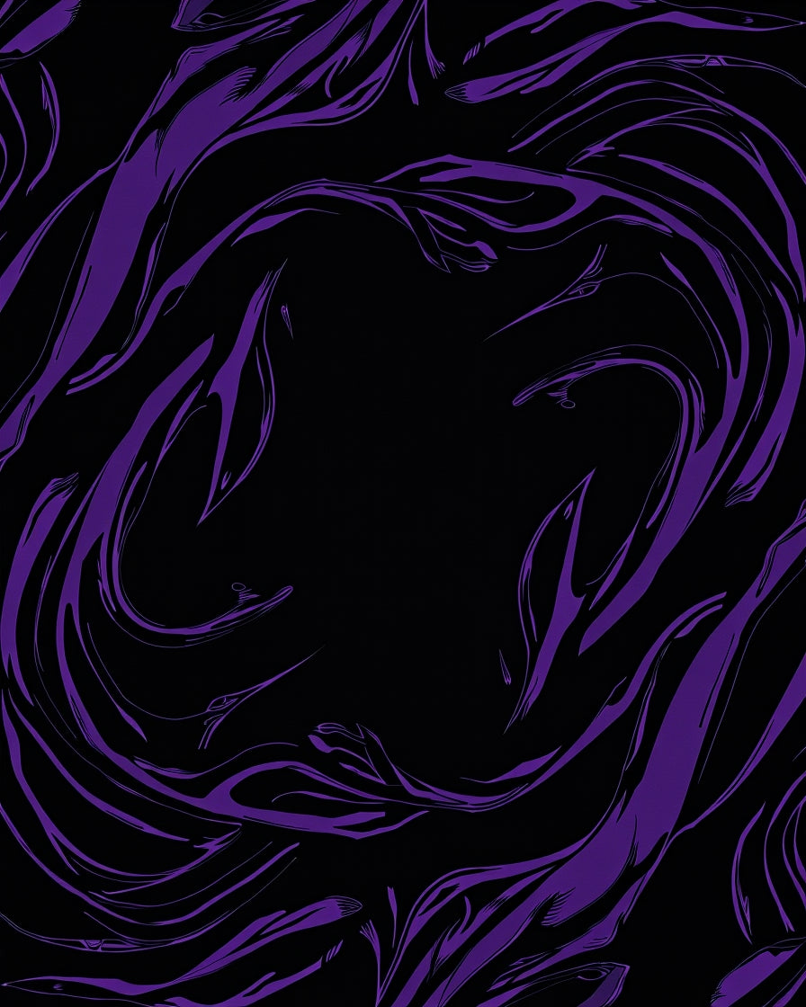 Vibrant Purple Swirl Art Rug