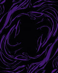 Vibrant Purple Swirl Art Rug