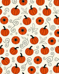 Vibrant Orange Pumpkin Patch Garland Rug