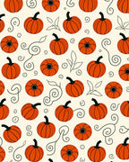 Vibrant Orange Pumpkin Patch Garland Rug