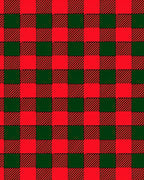 Red Green Buffalo Check Plaid Rug