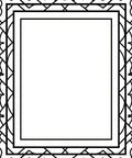 Art Deco Black Geometric Border Rug