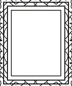 Art Deco Black Geometric Border Rug