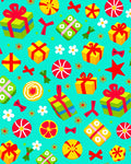Joyful Gift Boxes Flower Star Medley Rug