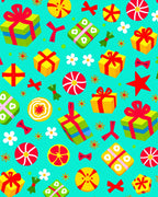 Joyful Gift Boxes Flower Star Medley Rug