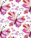 Whimsical Pink Butterfly Garden Rug