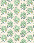 Whimsical Green Succulent Faces Rug