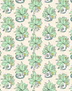 Whimsical Green Succulent Faces Rug
