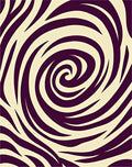 Deep Plum Swirl Abstract Rug