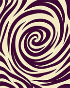 Deep Plum Swirl Abstract Rug
