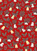 Crimson Bells And Foliage Repeat Rug