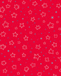 Red White Blue Star Festive Field Rug