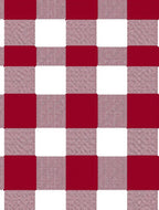 Crimson White Buffalo Checkered Rug