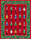 Festive Red Soldier Holiday Border Rug