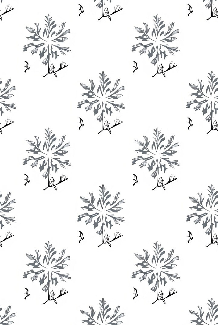 Gray Floral Branch Bird Art Rug