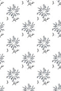 Gray Floral Branch Bird Art Rug