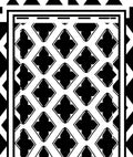 Monochrome Quatrefoil Diamond Lattice Rug