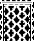 Monochrome Quatrefoil Diamond Lattice Rug