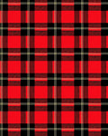 Classic Red Black Plaid Checked Rug