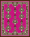 Fuchsia Baroque Floral Medallion Rug
