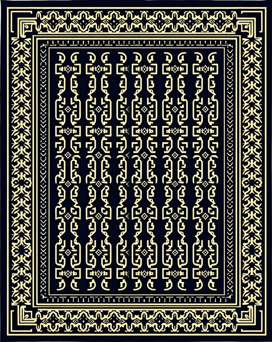 Timeless Ivory Chain Links Rug