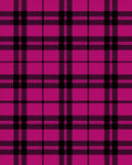 Radiant Magenta Black Plaid Check Rug