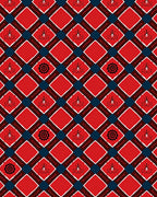 Red Diamond Tribal Insect Medallion Rug
