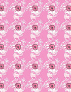Pink Swirling Floral Blossom Rug