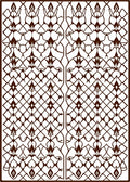 Dark Brown Ornate Filigree Diamond Rug