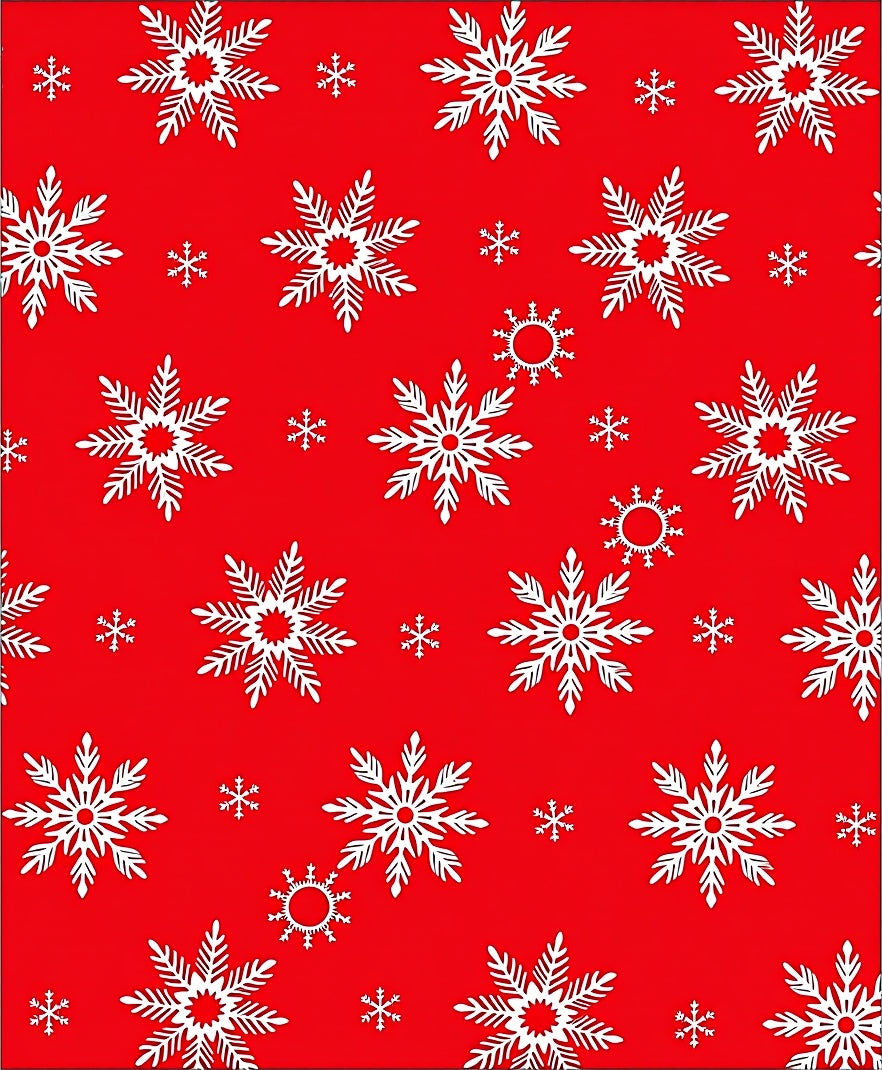 Crimson White Snowflake Cluster Com Rug