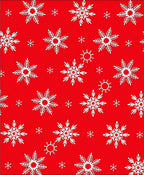 Crimson White Snowflake Cluster Com Rug