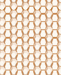 Golden Warm Hexagonal Texture Rug