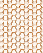 Golden Warm Hexagonal Texture Rug