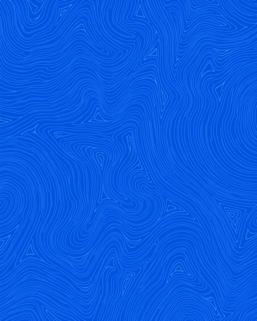 Vibrant Royal Blue Abstract Swirl Rug