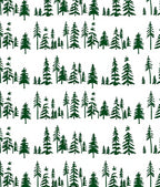 Dark Green Forest Pine Trees Rug