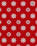 Crimson White Snowflake Repeat Rug