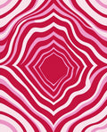 Retro Pink and Red Wavy Stripes Rug
