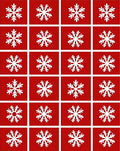 Classic Red White Snowflake Scatter Rug